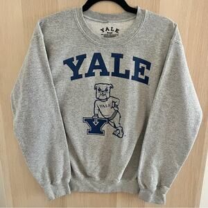 Yale Small Gray Crewneck Sweater Unisex Small